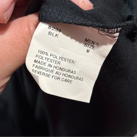 Woolrich Mens Size M Navy Houndstooth Check Short Sleeve Cotton Polo Shirt Black - Picture 5 of 7